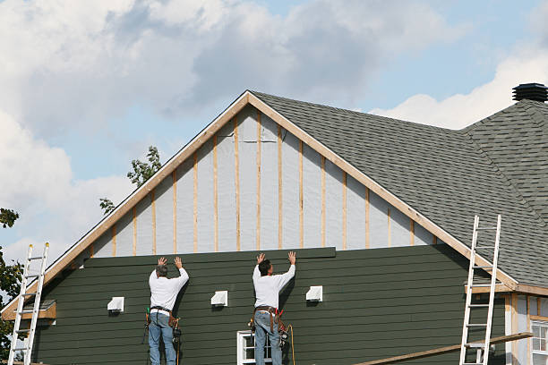 Professional Siding Replacement technician working in Lawrence Township, NJ